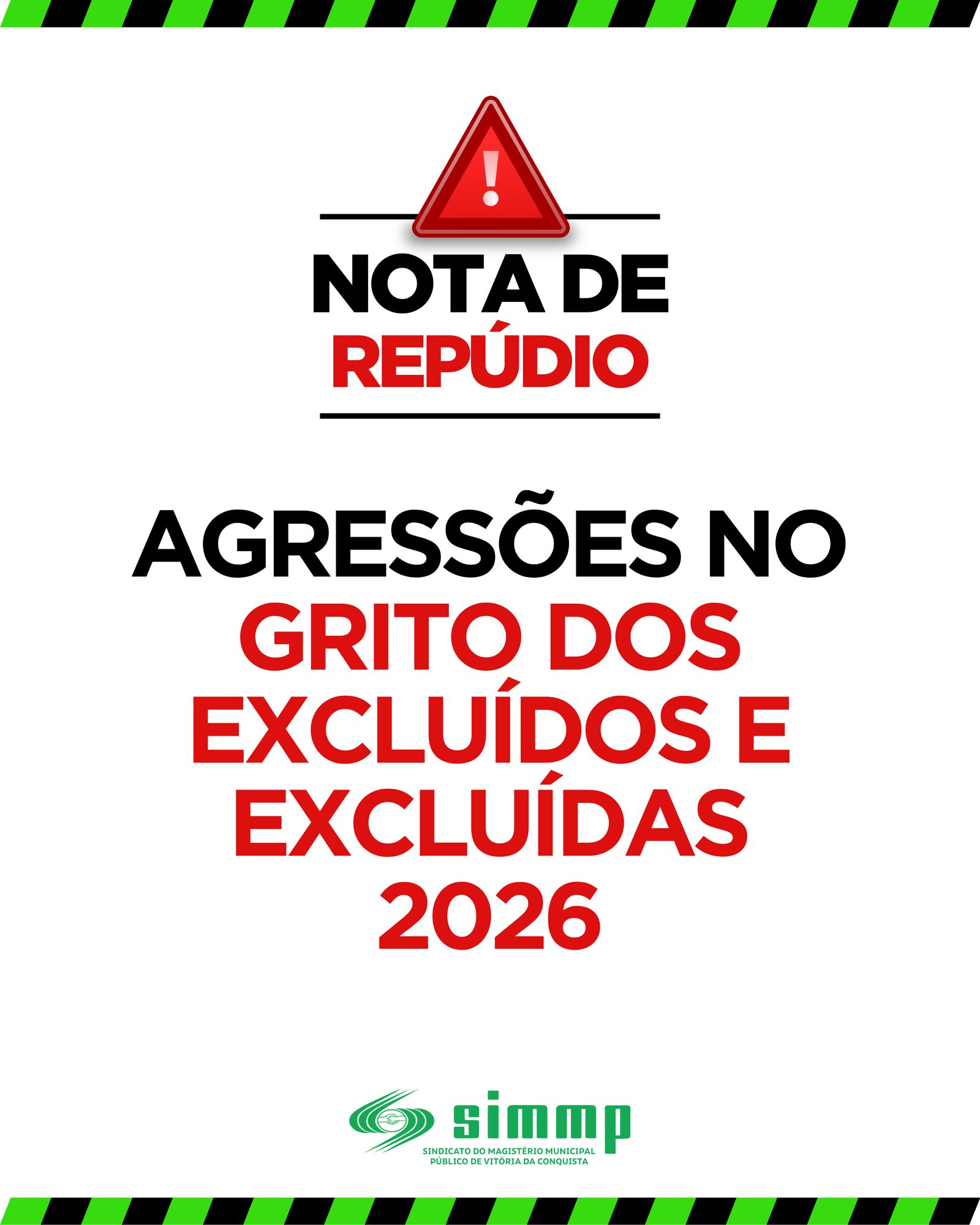 Nota de Repúdio - Agressões no 32º Grito dos Excluídos e Excluídas